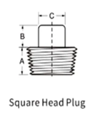 ASME B16.11 Square Head Plug ASME B16.11 Square Head Plug
